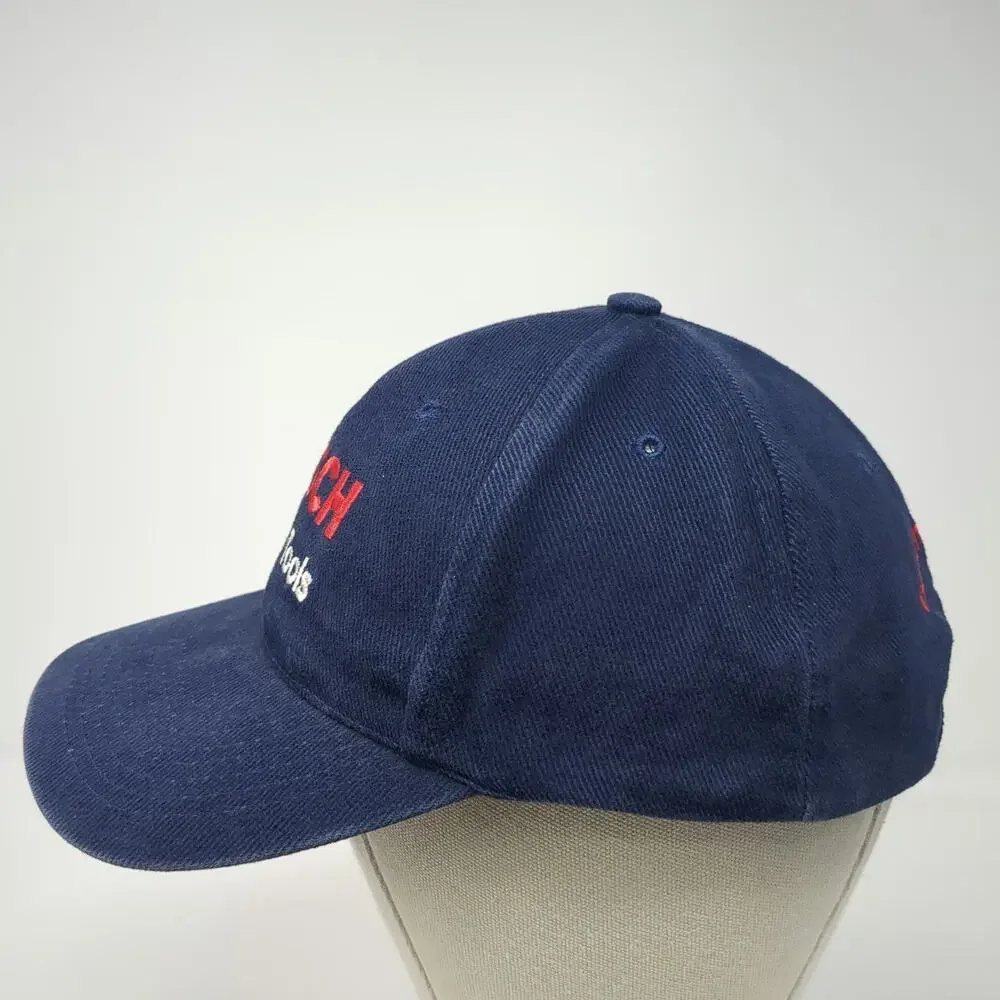 Bosch Power Tools Baseball Cap Blue One Size Embroidered Slideback Red White Hat